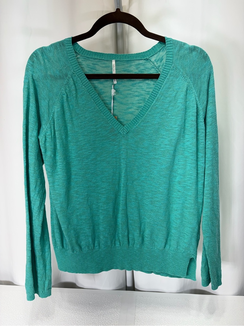 Teal V-Neck Sweater 3621